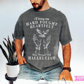 Hard Fought Hallelujah Shirt Cute Faith Shirt Religious Christian Shirt Size S 3XL Retro Bring