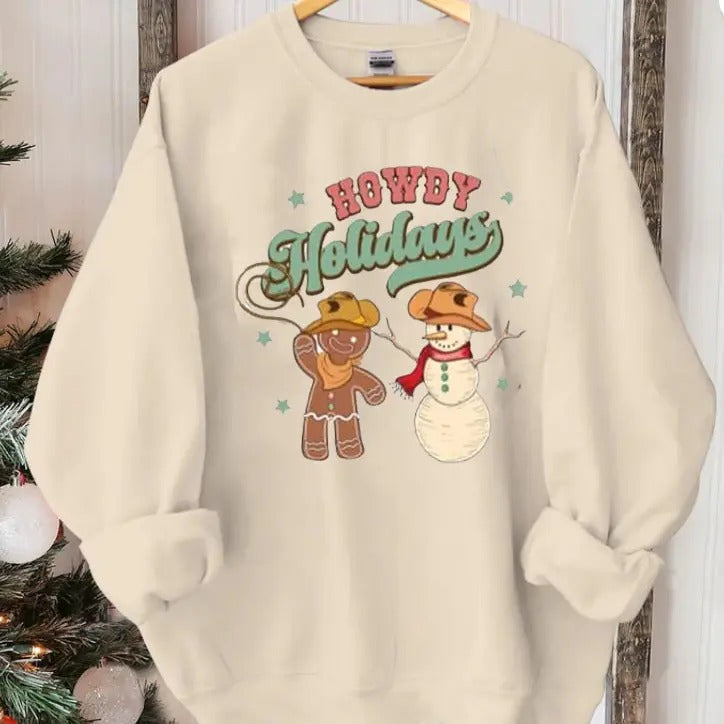 Howdy Western Xmas Shirt Gingerbread Western Shirt Cowgirl Xmas Western List
