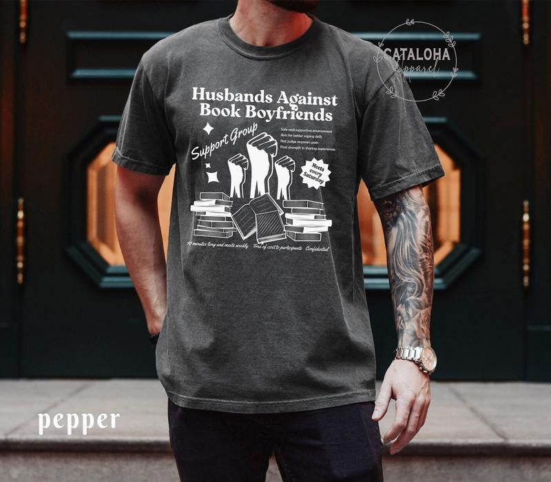 Husbands Against Book Boyfriends Club Funny Bookish Shirt Bookish Husband Bookish Boyfriend Book Boyfriend