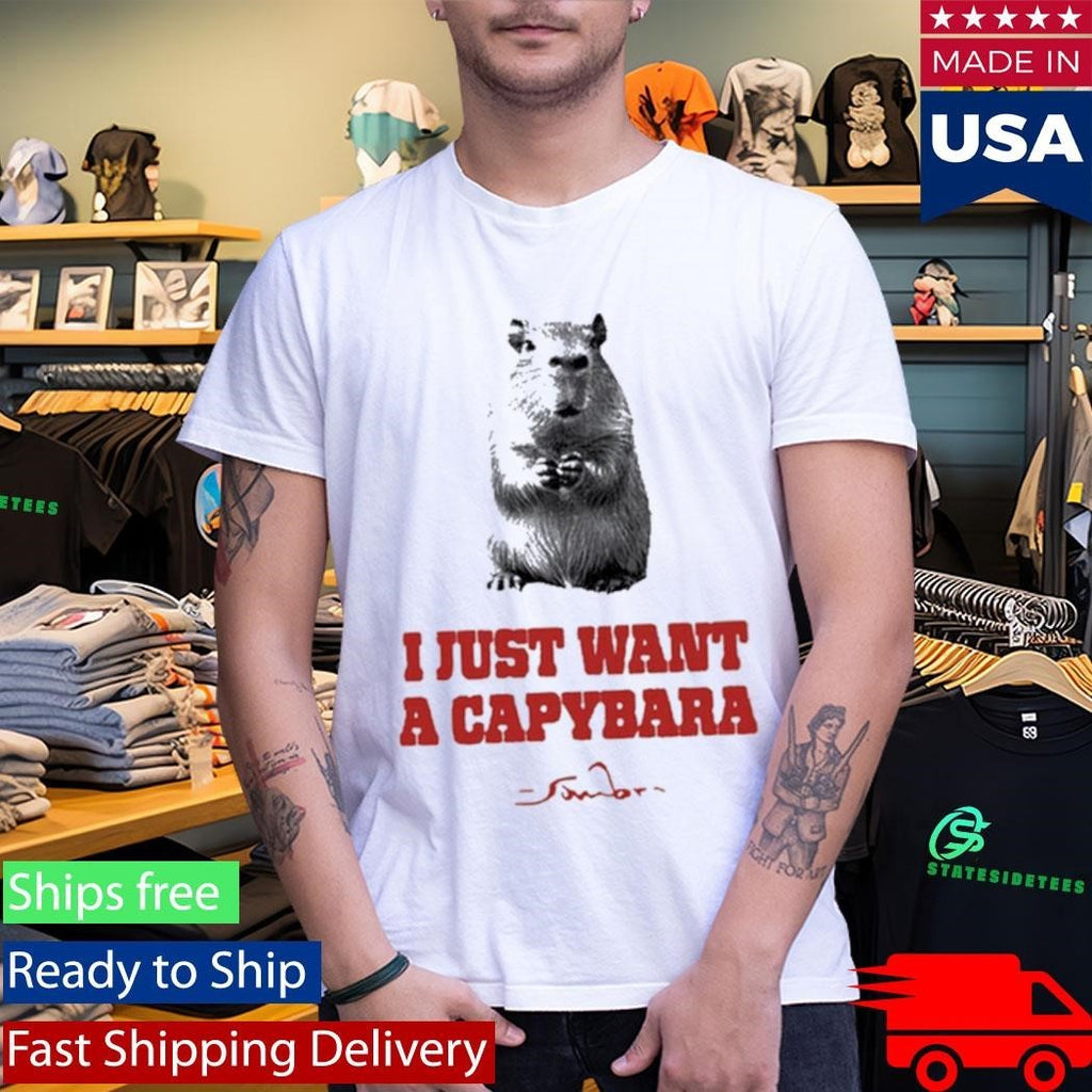 I Just Want A Capybara Shirt Unisex , , , Long Sleeve Tee