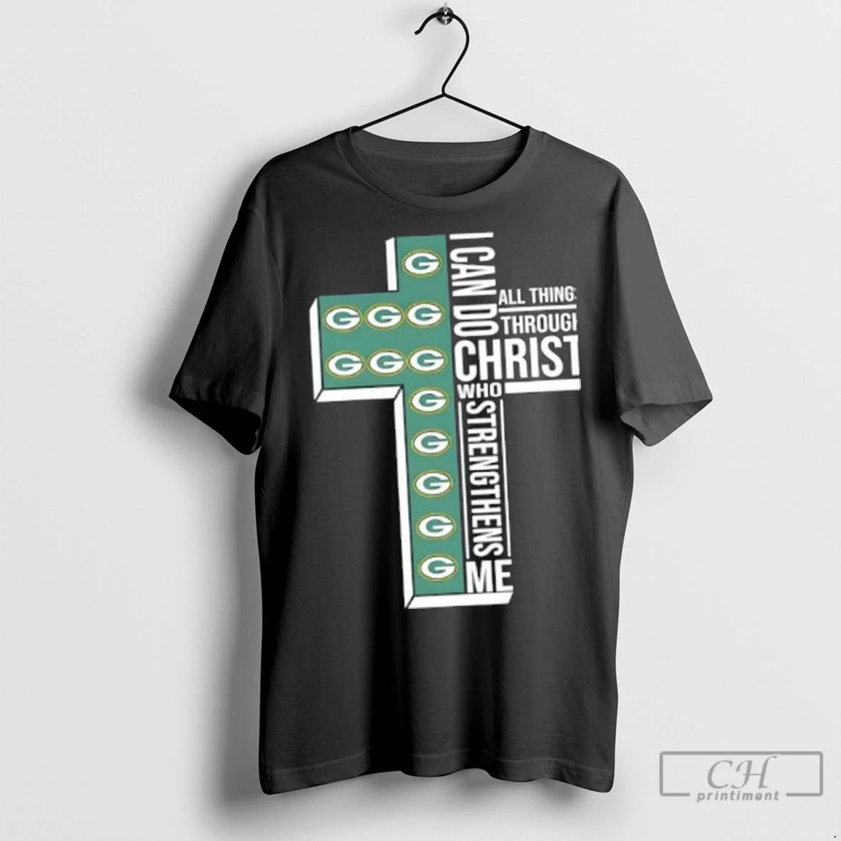I Can Do All Things Through Christ Who Strengthens Me Green Bay Packers Football Cross