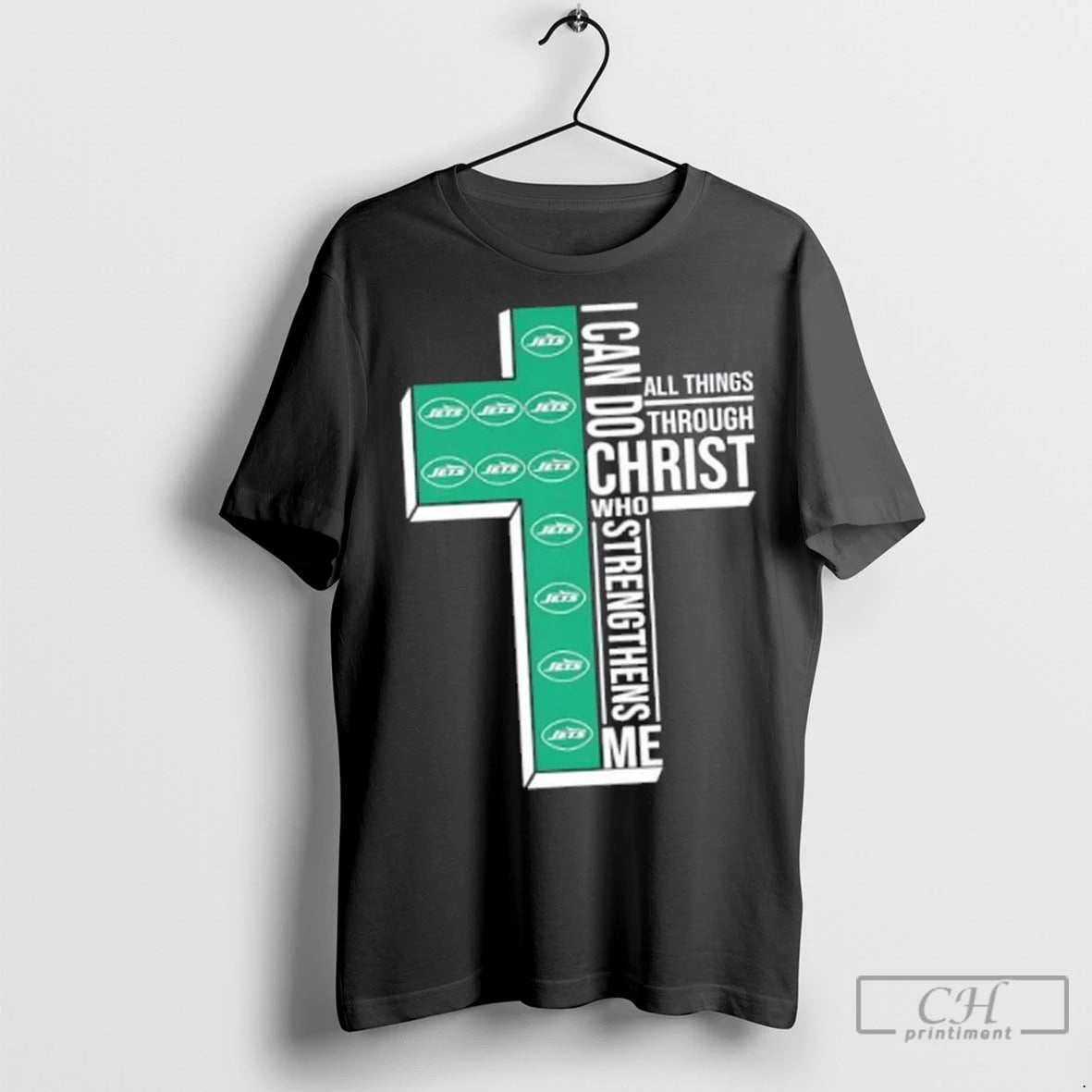 I Can Do All Things Through Christ Who Strengthens Me New York Jets Football Cross