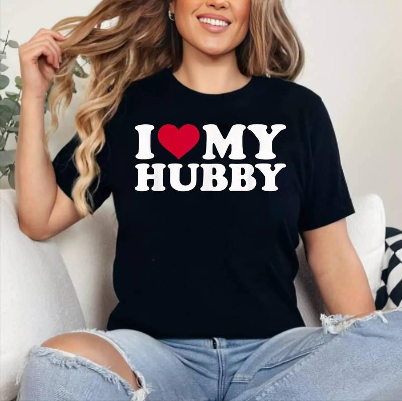 I Love My Hubby Cotton 100% Short Sleeve Top Womenswear