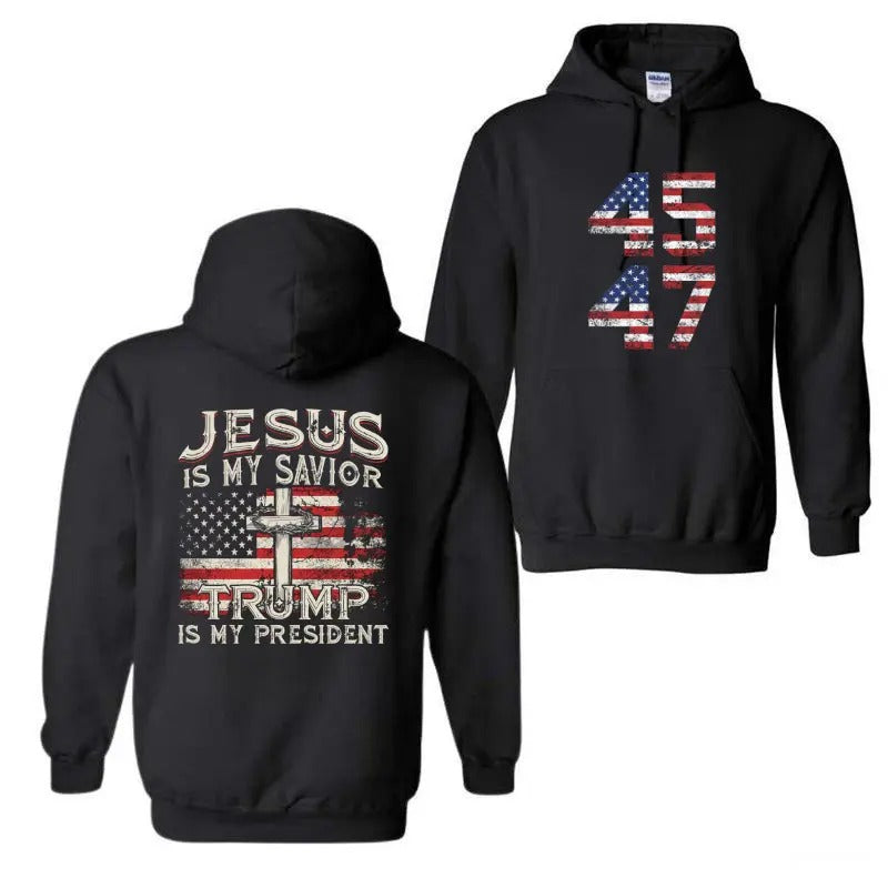 Jesus Is My Savior Trump Is My President American Flag Trump 2024 Shirt Trum Won 2024 Trum Fans
