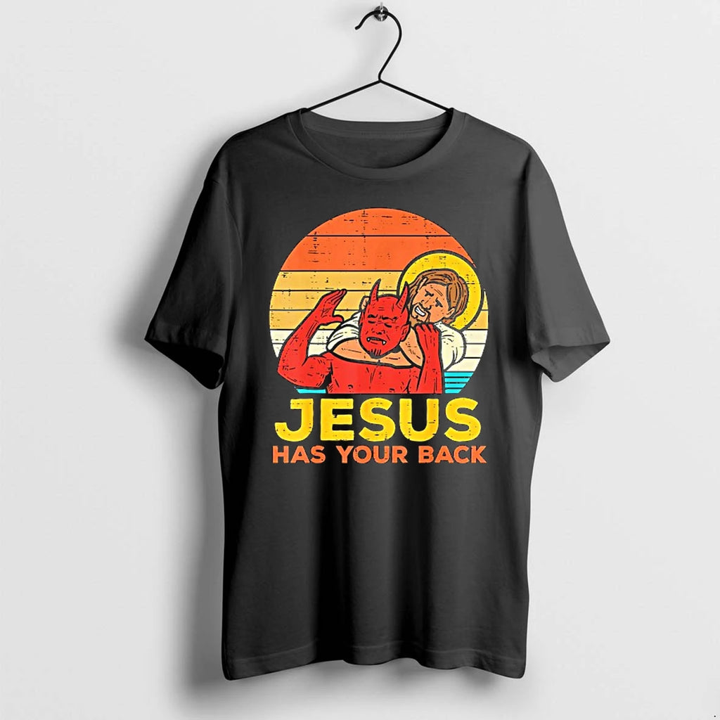 Jesus Has Your Back Devil Tshirts Sweater