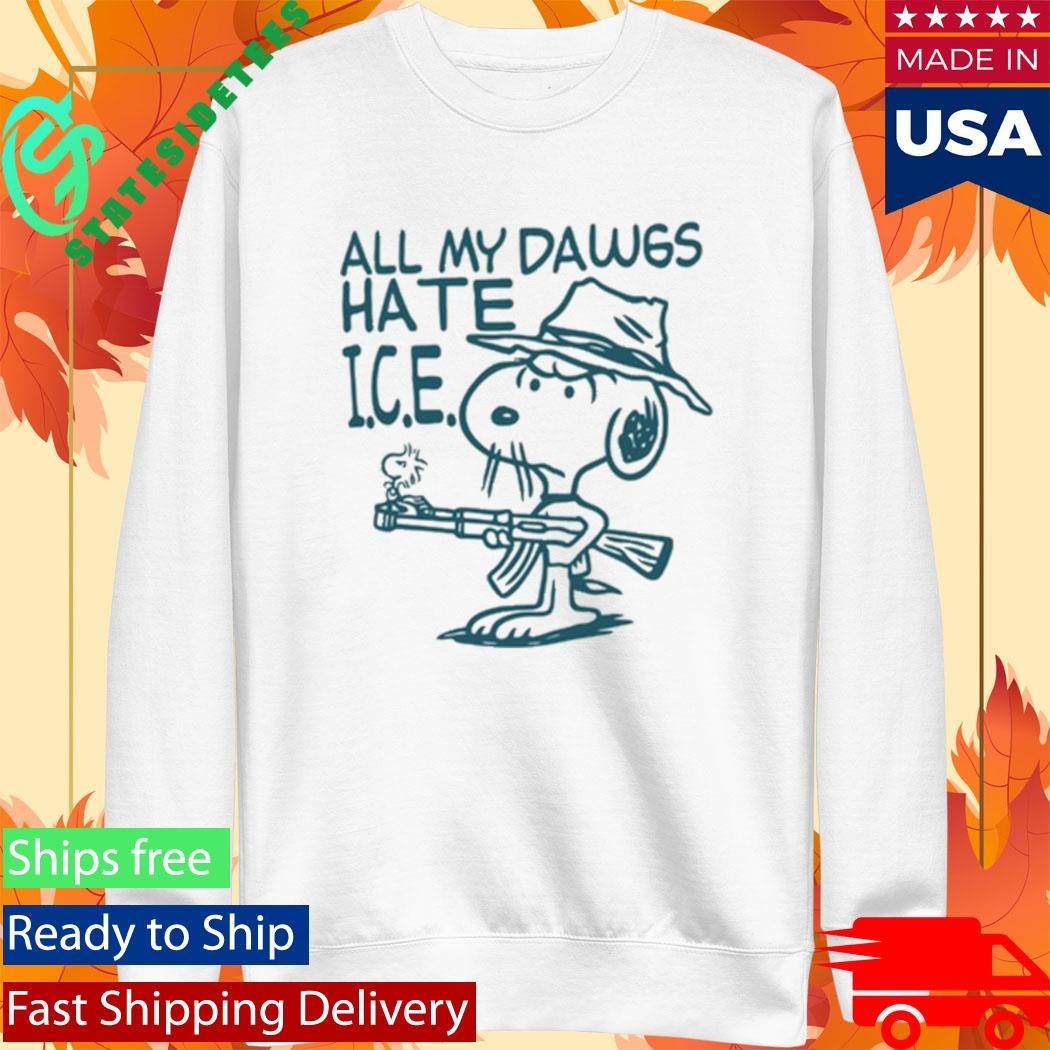 Kevin Ku Wearing All My Dawgs Hate Ice Shirt Unisex , , , Long Sleeve Tee