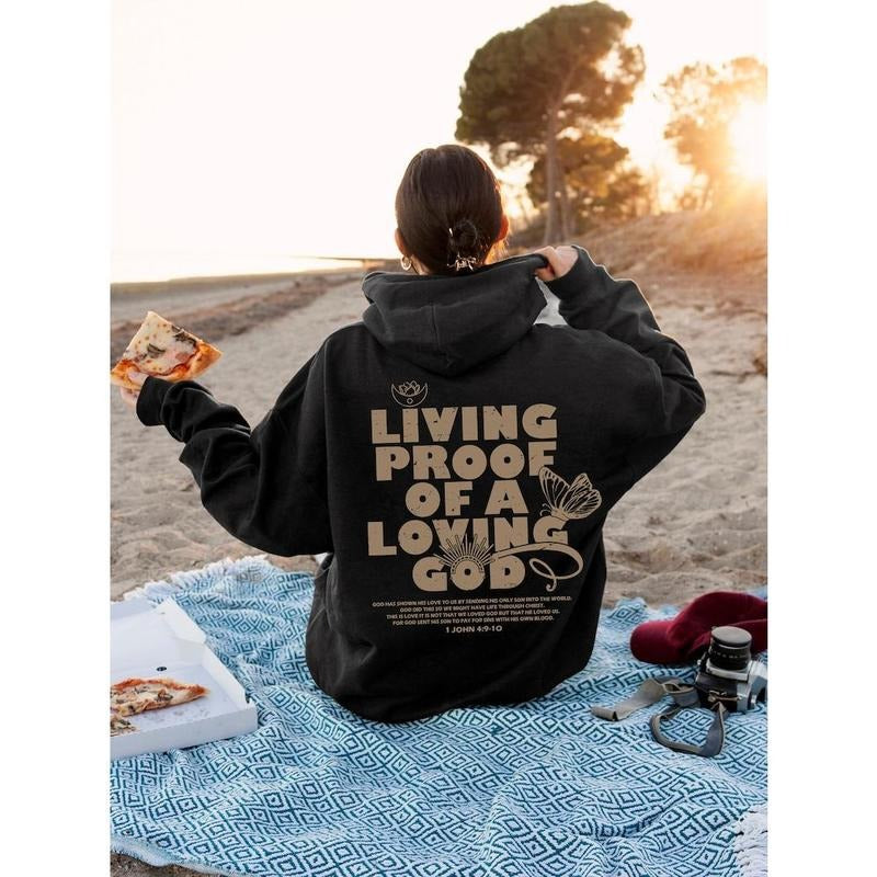 Living Proof Loving God Inspirational Christian Shirt God Loves You Faith Religious Mom