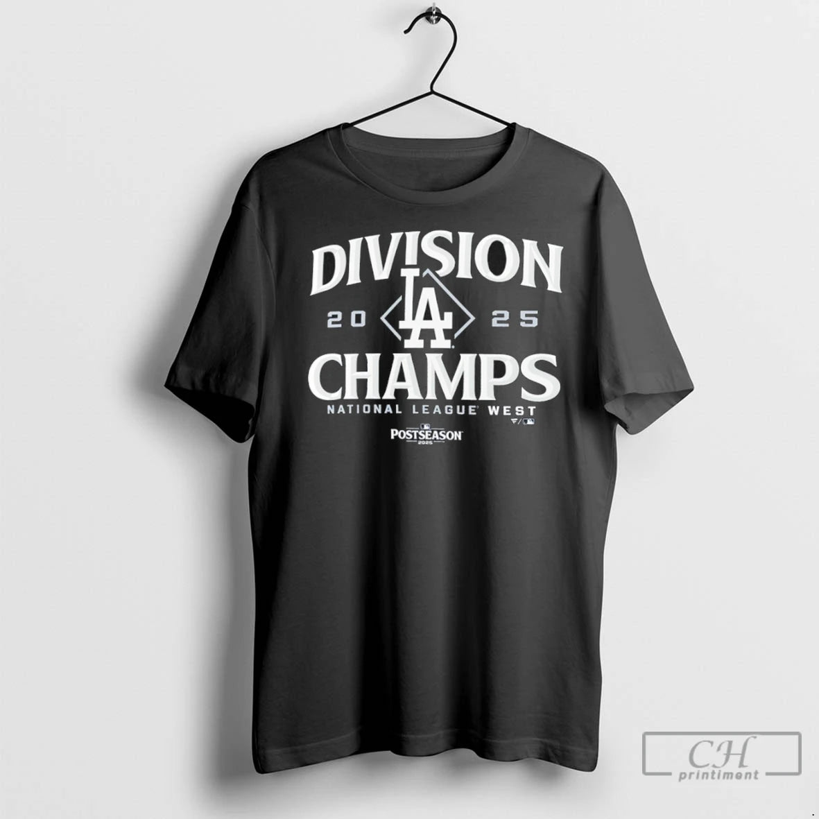 Los Angeles Dodgers 2025 Nl West Division Champions Locker Room T Shirts