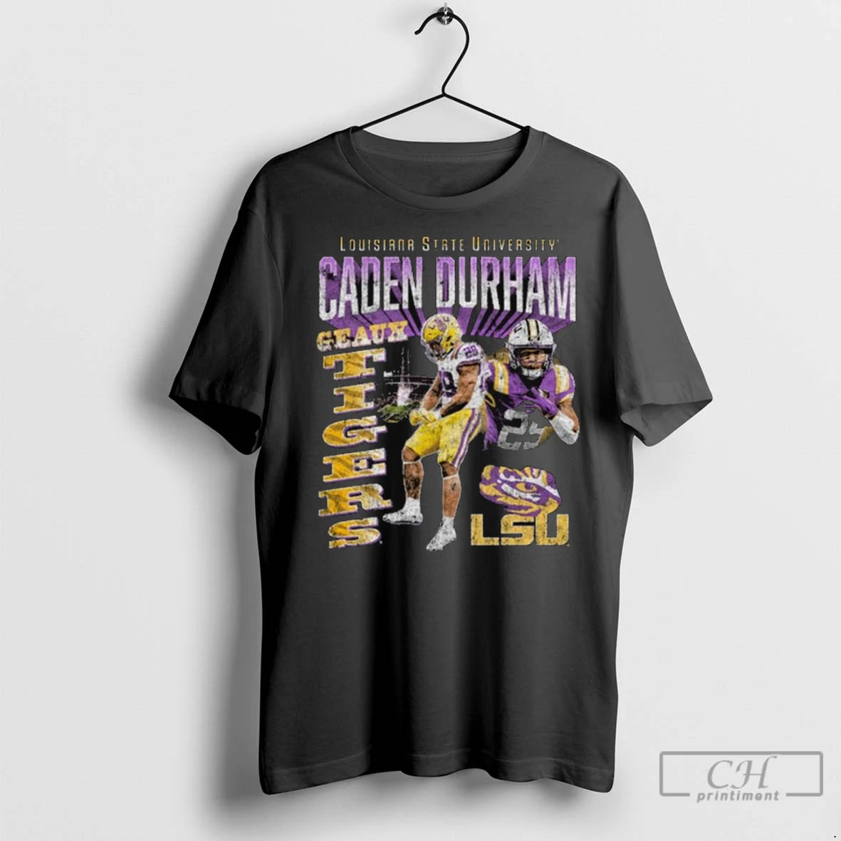 Louissuana State University Caden Durham Geaux Tiger Lsu Long Sleve T Shirts