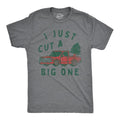 I Just Cut Big One Funny Xmas Tree Fart Joke Guys Funny Cool Soft Casual Menswear Funny Sarcastic Short Sleeve Novelty Dark Grey