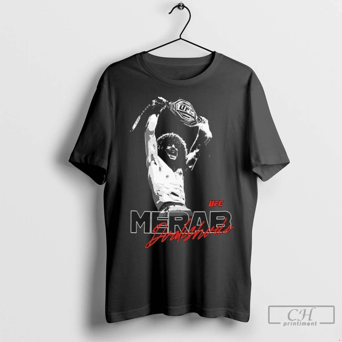 Merab Dvalishvili Fighter Graphic Signature T Shirts
