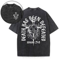 [ Mineral Wash ] Death Has Been Defeated Christian Washed Jesus Washed Shirt