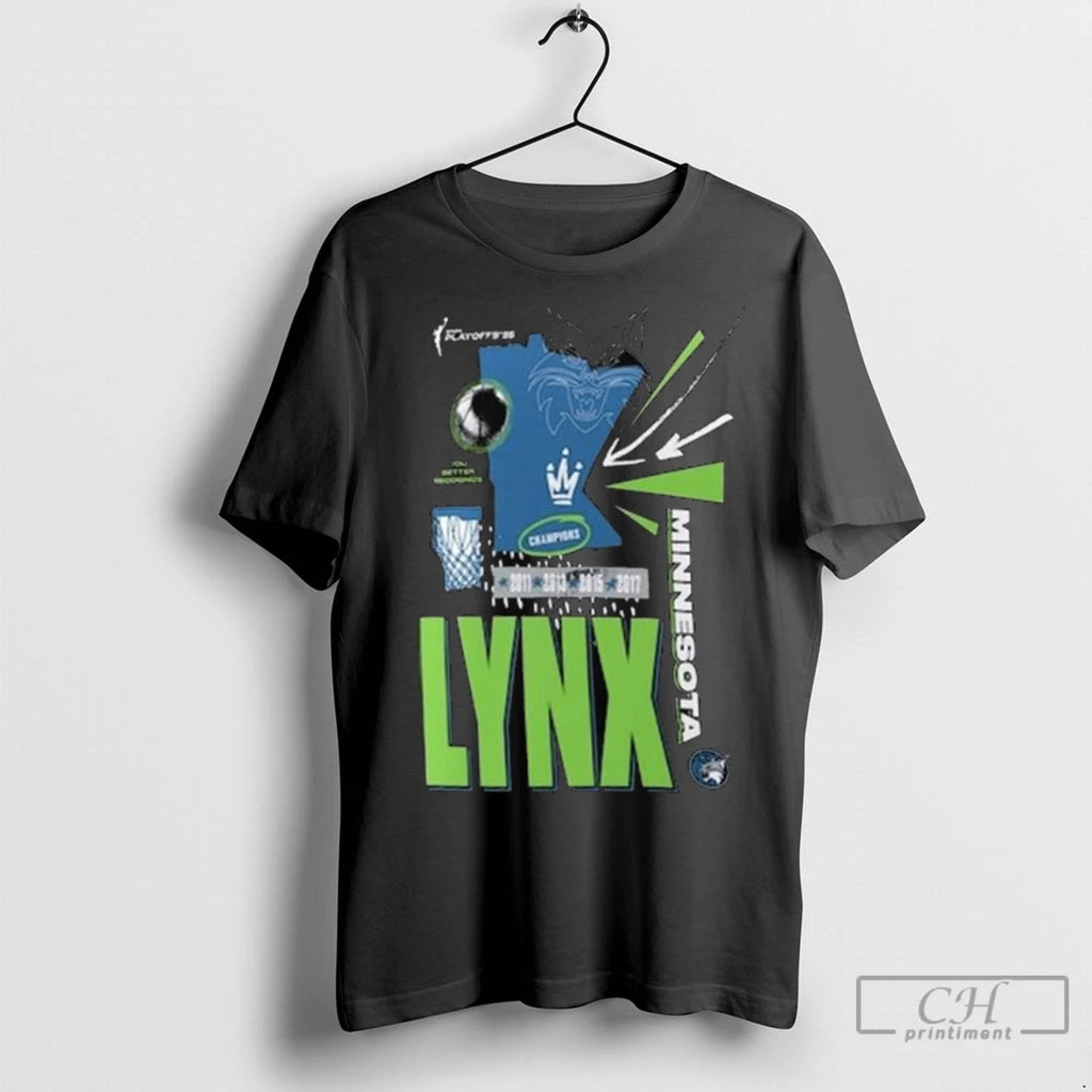 Minnesota Lynx 2025 Wnba Playoffs In The Zone Long Sleve T Shirts