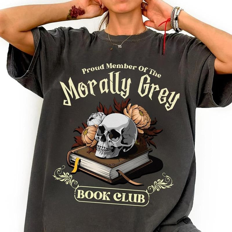 Morally Grey Book Club Comfort Colors Dark Romance Bookish Shirt Vintage Bookish Book Lover Romance Reader