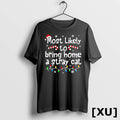 Most Likely To Bring Home A Stray Cat Christmas Matching Tshirts Sweater
