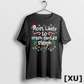 Most Likely To Crash Santas Sleigh Christmas Matching Family Tshirts Sweater
