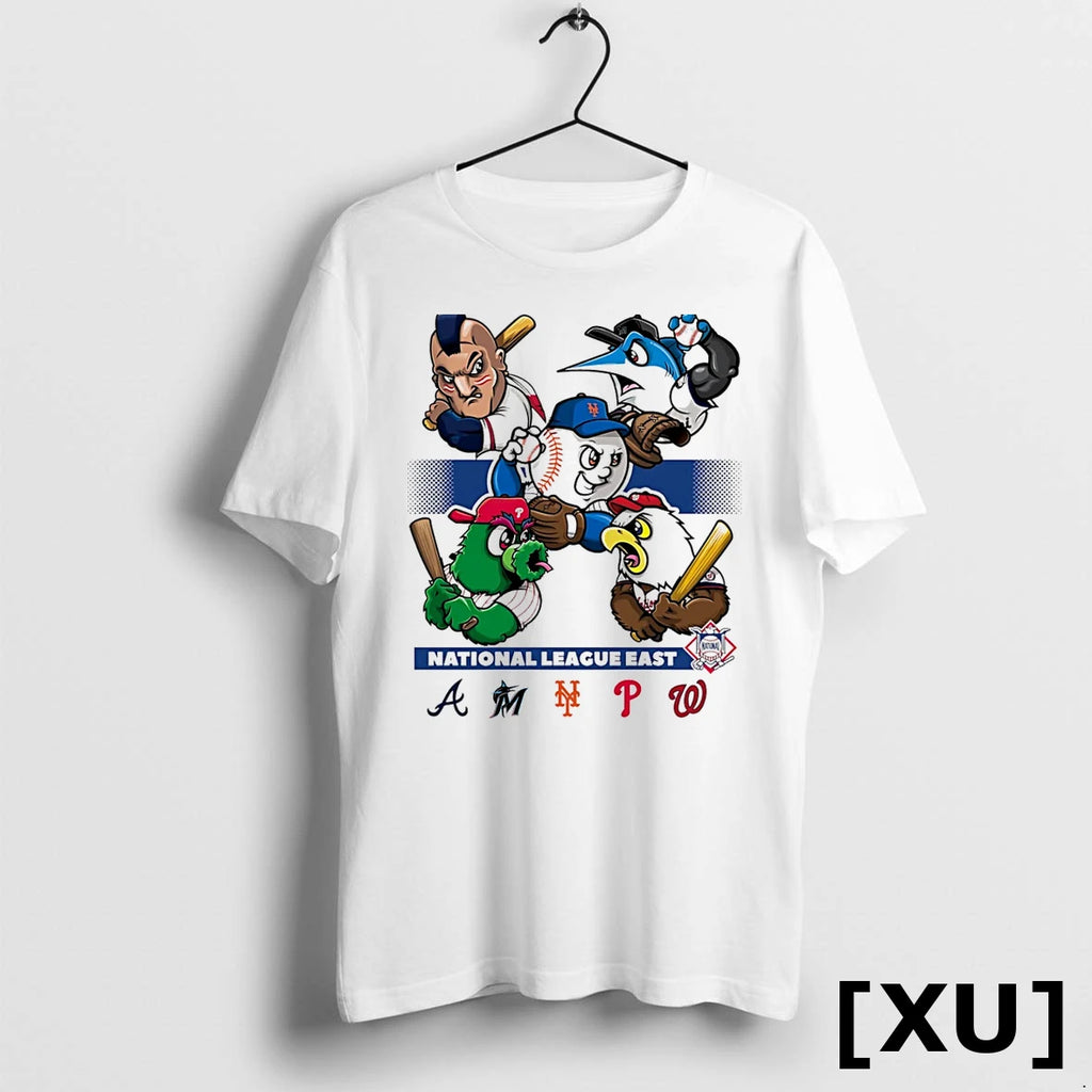 National League East Atlanta Braves Miami Marlins Ny Mets Phillies Washington Nationals Tshirts Sweater