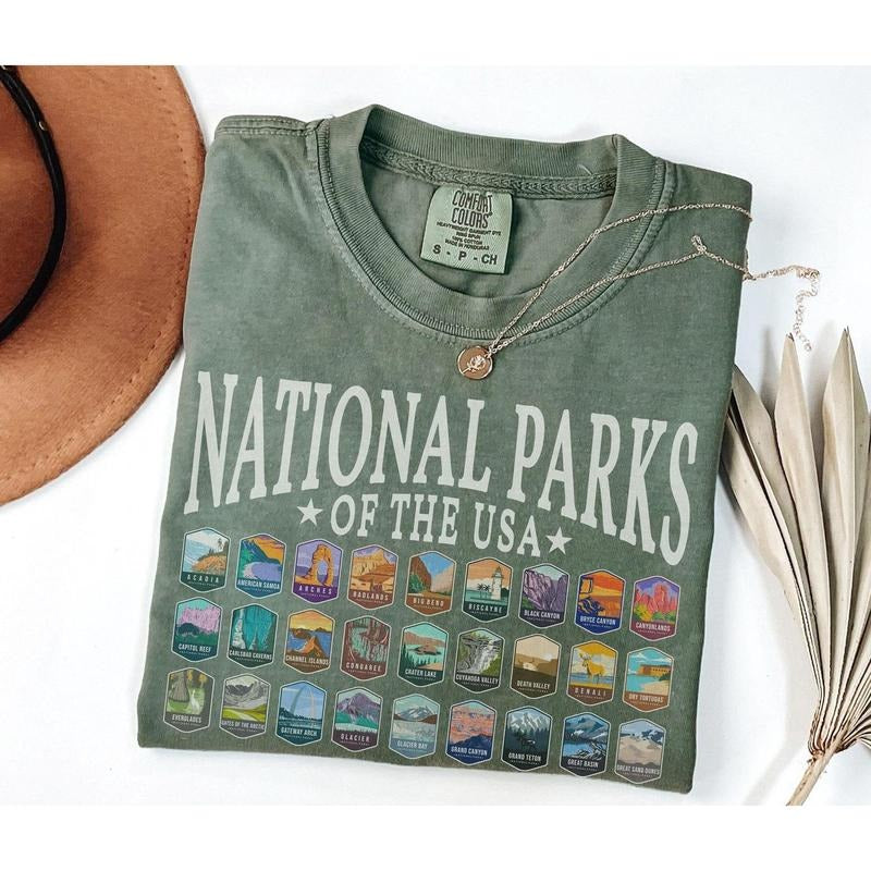 National Parks Shirt US National Park Camping Family Trip Nature Lover Hiking Shirt Park Outdoor Shirt Mom
