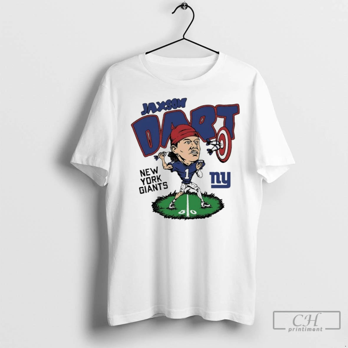 New York Giants Jaxson Dart Player Caricature T Shirts