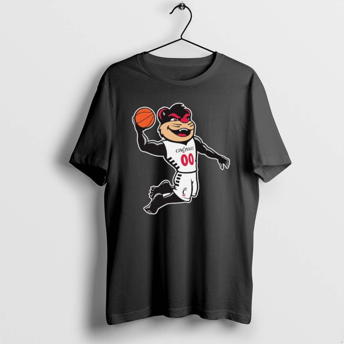 Official 2025 Cincinnati Bearcats Mascot Basketball Specific Pose