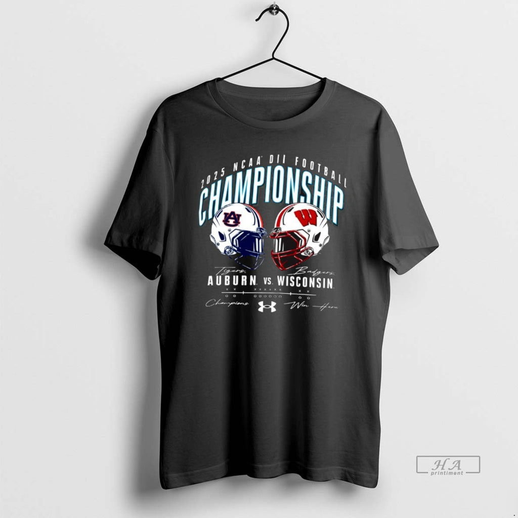 Official 2025 Division Ii Football Championship Auburn Tigers Vs Wisconsin Badgers Win Here Signature