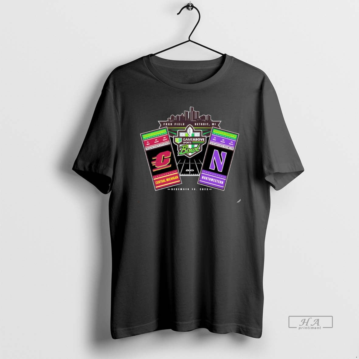 Official 2025 Gameabove Sports Bowl Central Michigan Chippewas Vs Wildcats Northwestern Ticket Christmas