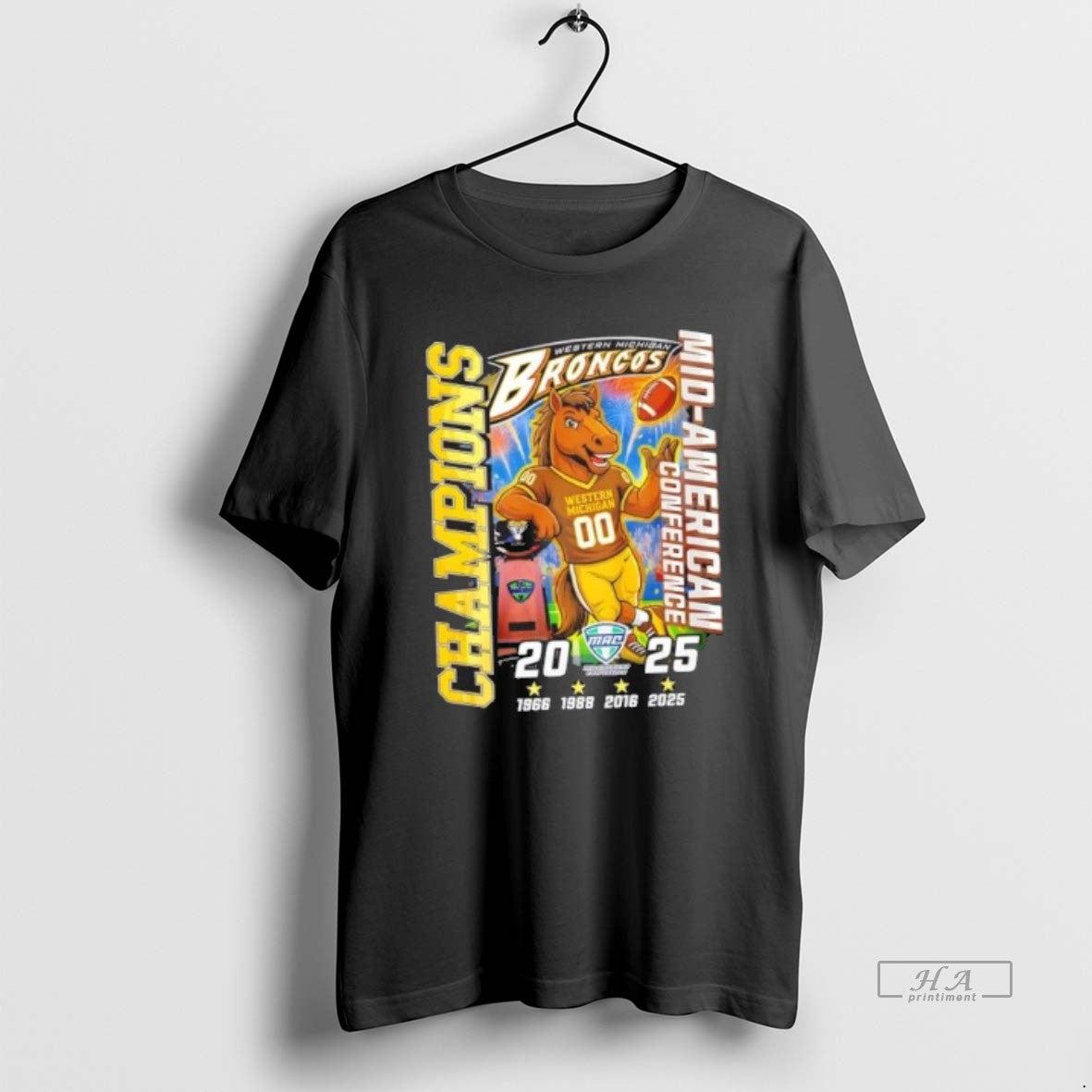 Official 2025 Mid American Conference Western Michigan Broncos Champions