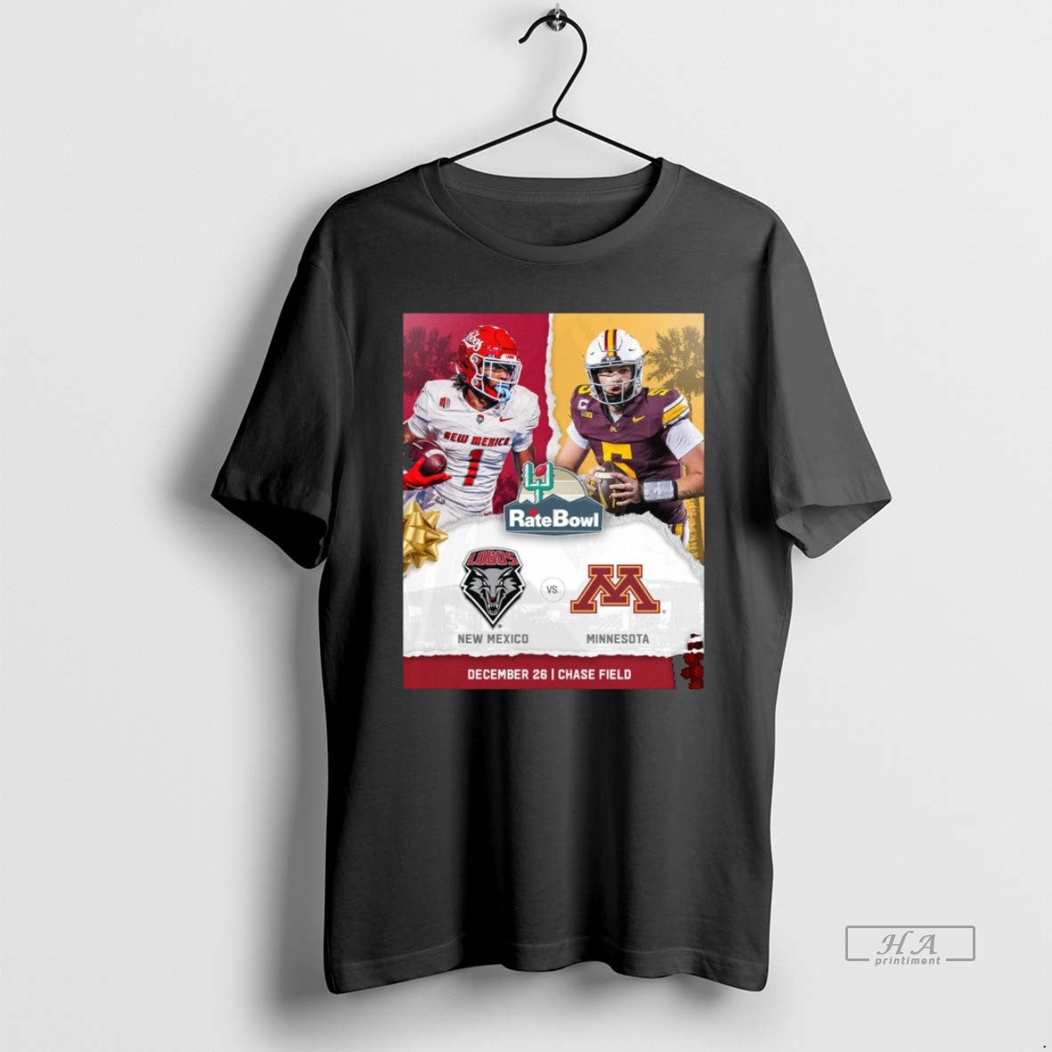 Official 2025 Rate Bowl New Mexico Lobos Vs Minnesota Golden Gophers December 26