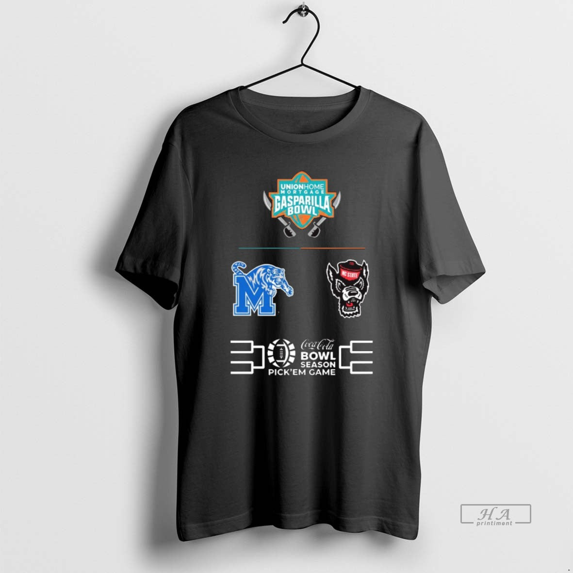 Official 2025 Union Home Mortgage Gasparilla Bowl Nc State Wolfpack Vs Memphis Tigers Logos