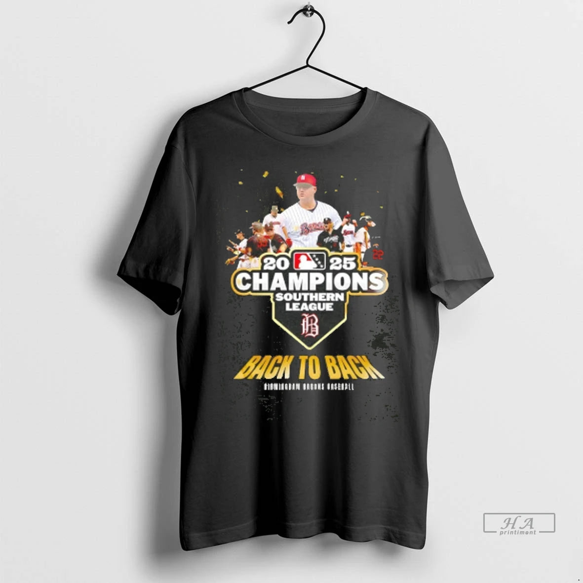 Official 2025 Champions Southern League Bback To Back Birmingham Barons Baseball Tee Tshirts Sweater
