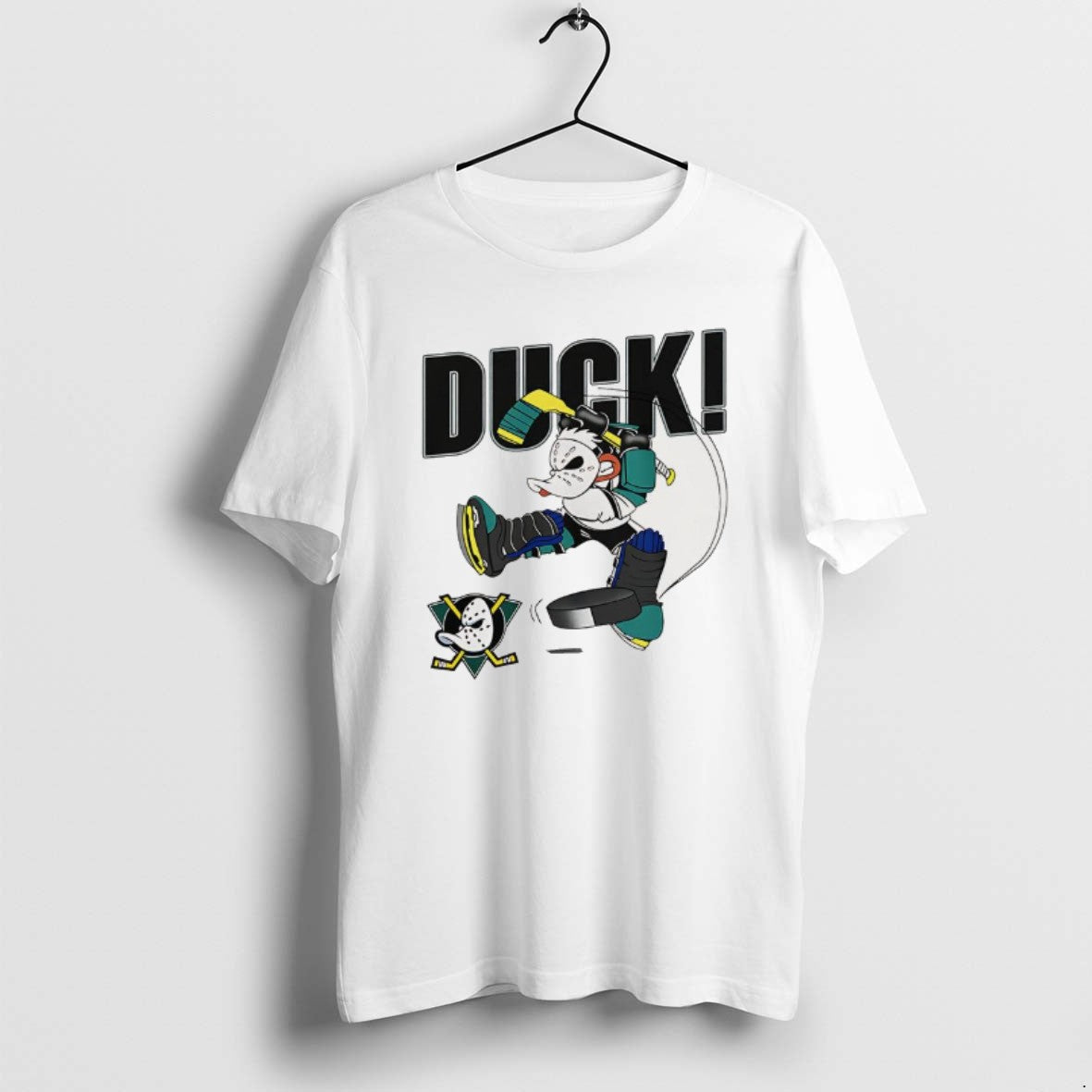 Official Anaheim Mighty Ducks Mascot Playing Hockey 90s