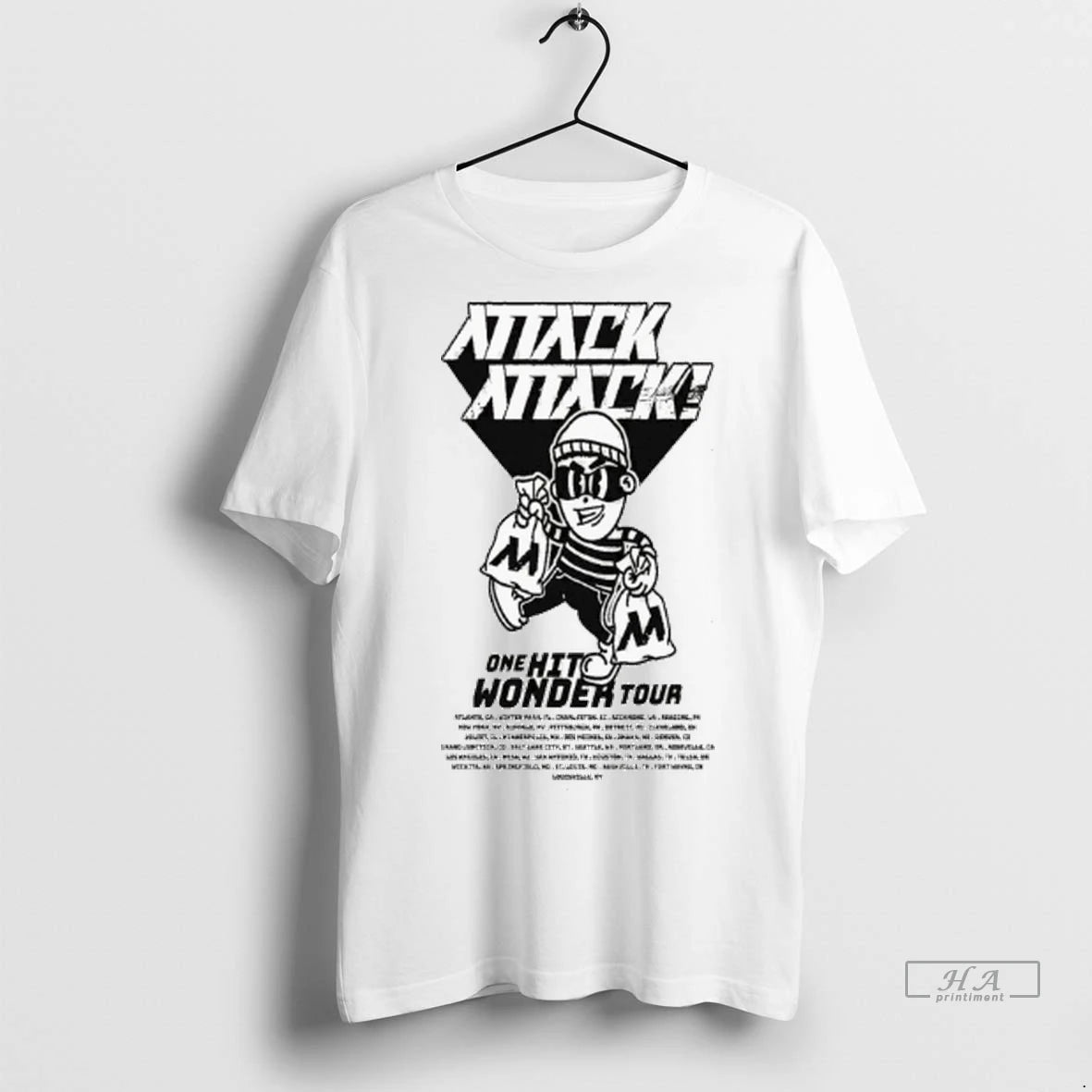 Official Attack Attack One Hit Wonder Tour 2025 Tshirts Sweater