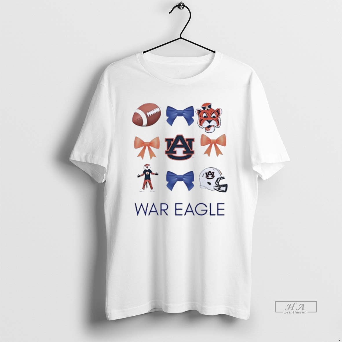 Official Auburn Tigers War Eagle Bow And Mastcot And Helmet Football