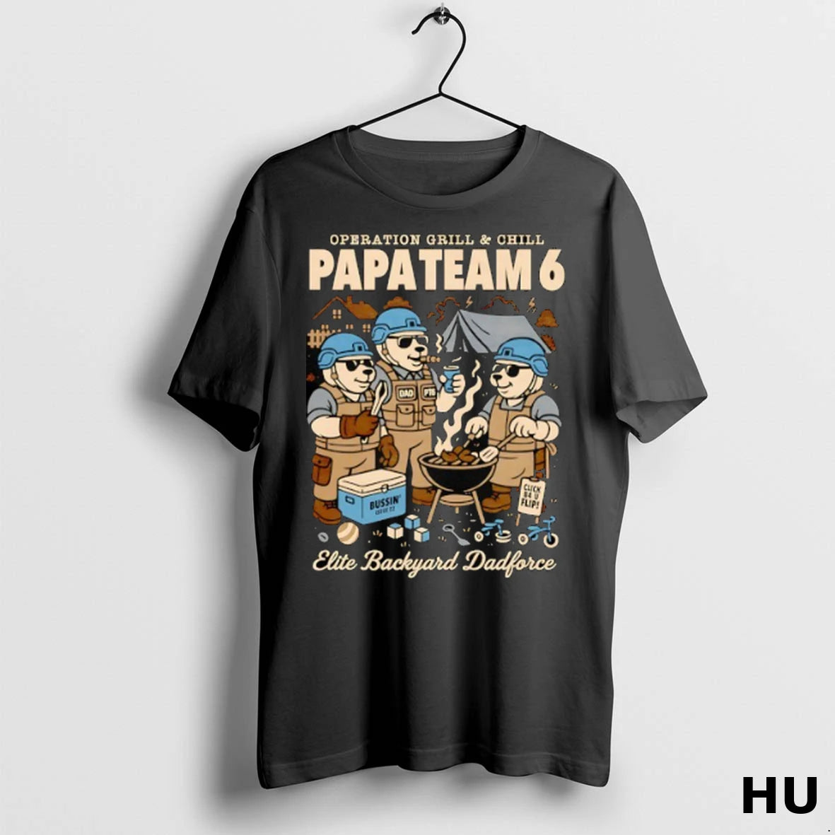 Official Bears Smoking Operation Grill And Chill Papa Team 6 Elite Backyard Dad Force