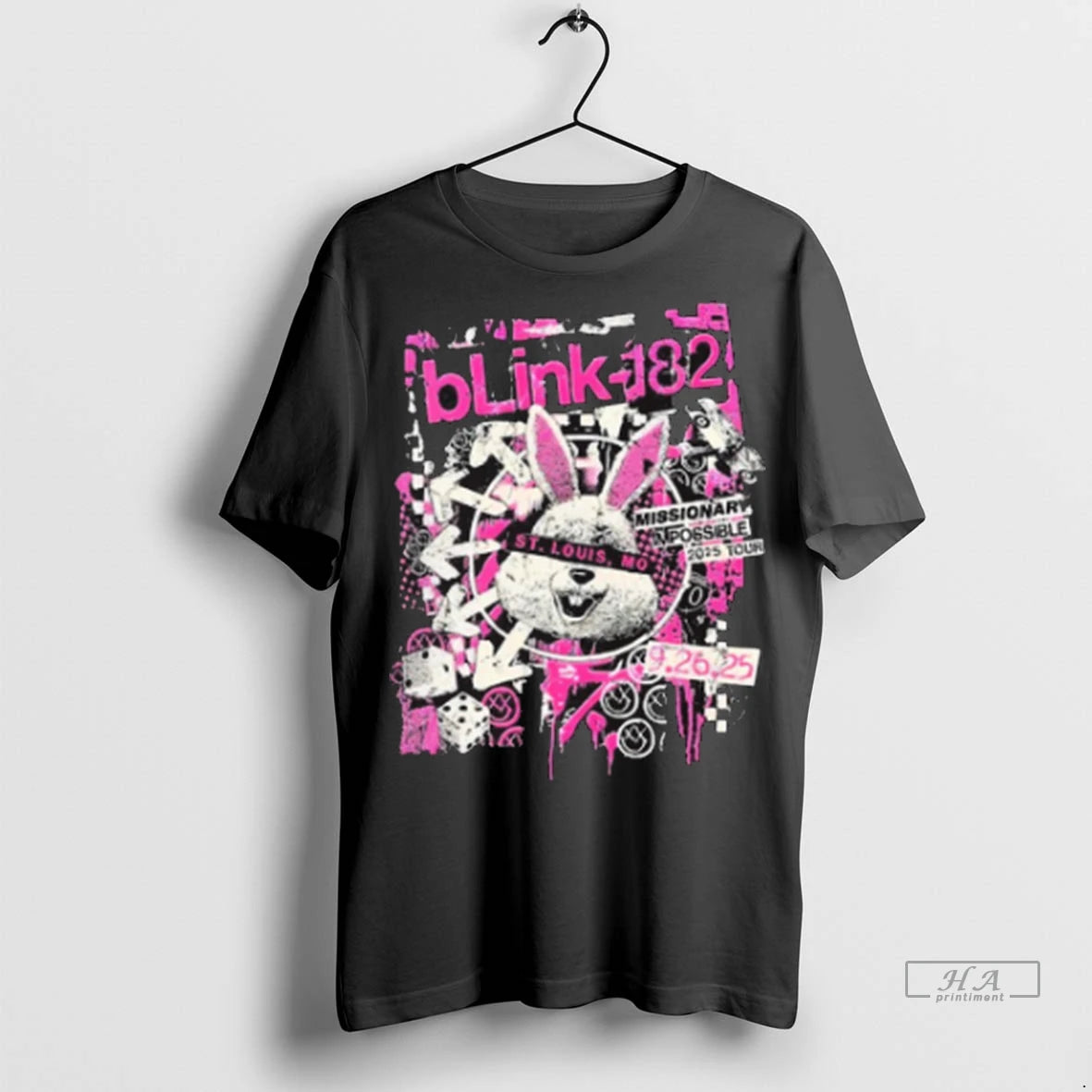Official Blink 182 Missionary Tour September 26 2025 Hollywood Casino Amphitheatre St Louis Mo Tshirts