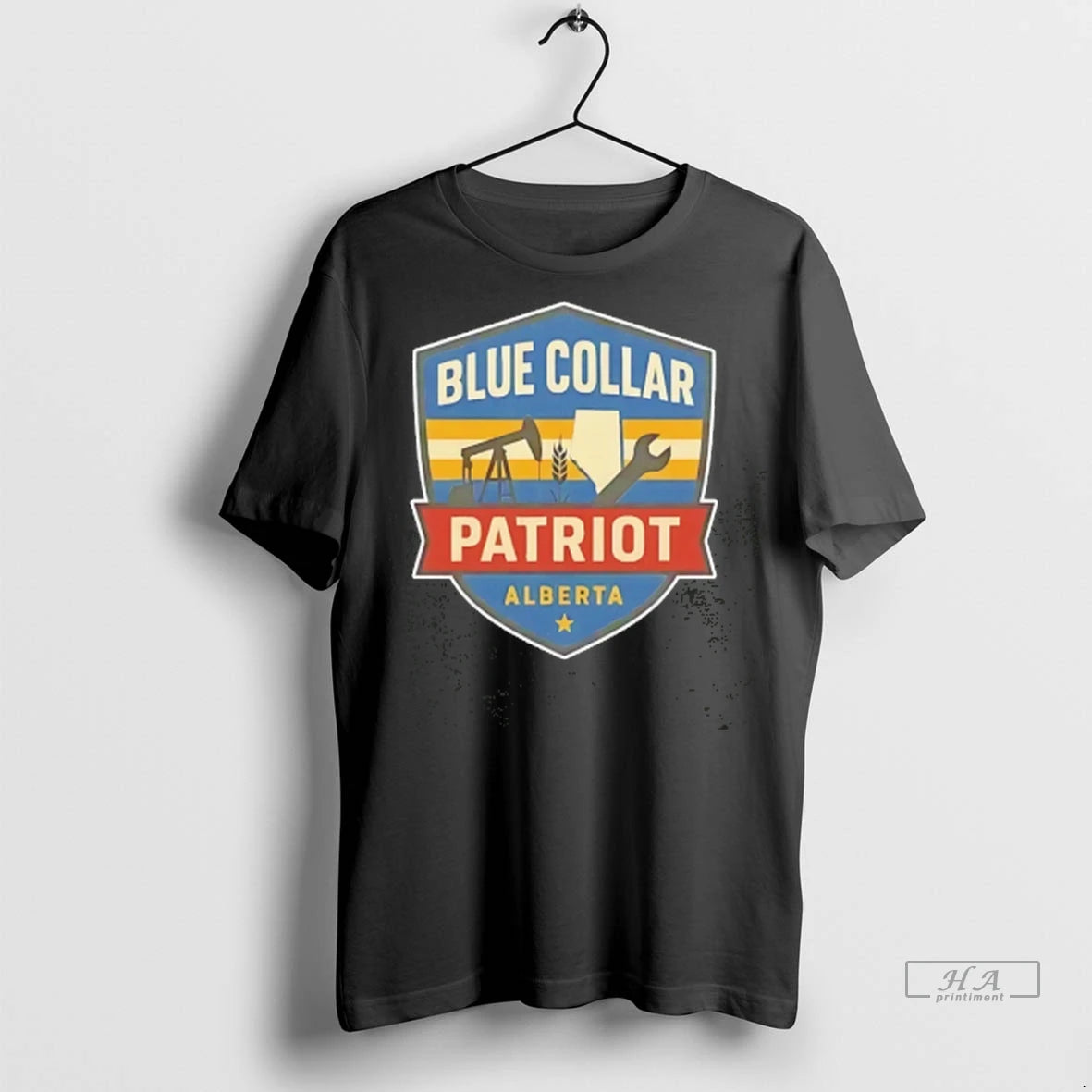 Official Blue Collar Patriot Alberta Logo Tee Tshirts Sweater