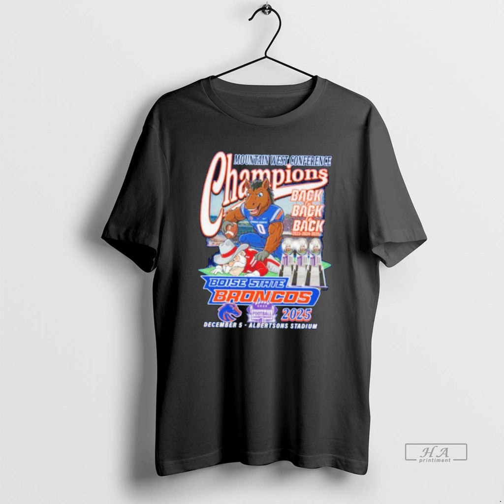 Official Boise State Broncos Mountain West Conference Championship Back 2 Back 2025
