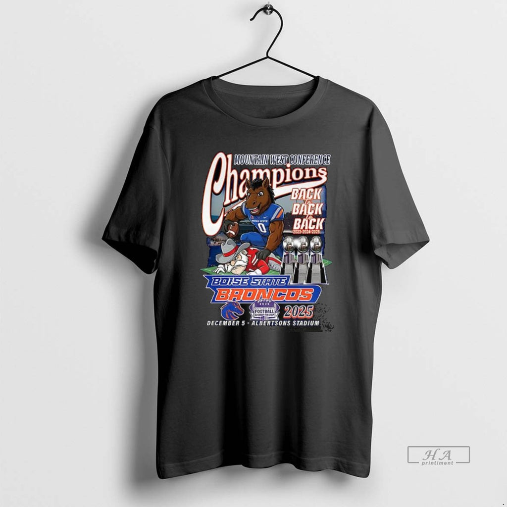 Official Boise State Broncos Beat Unlv Rebels Mountain West Conference Championship Back2back 2025