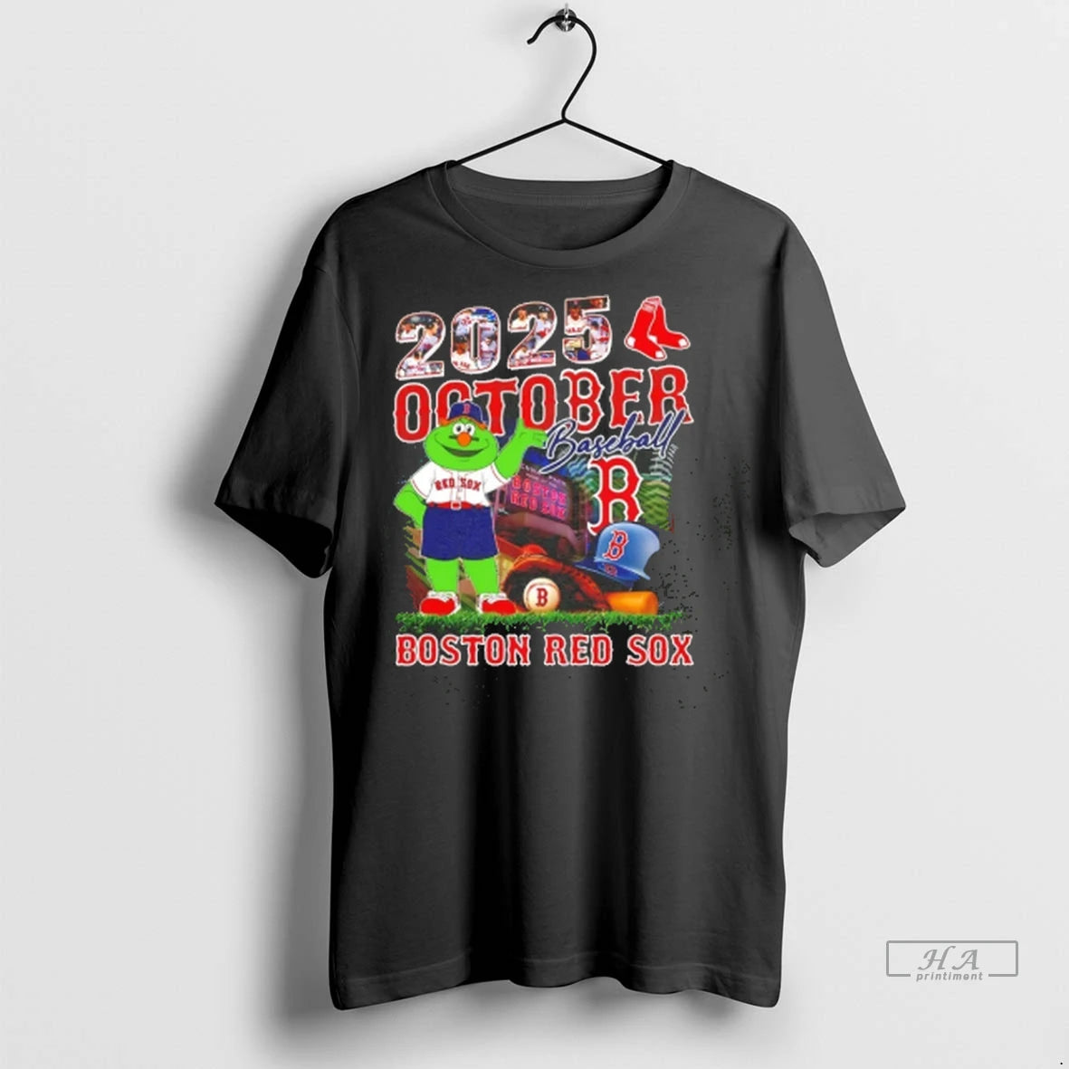 Official Boston Red Sox 2025 October Baseball Mascot Tee Tshirts Sweater