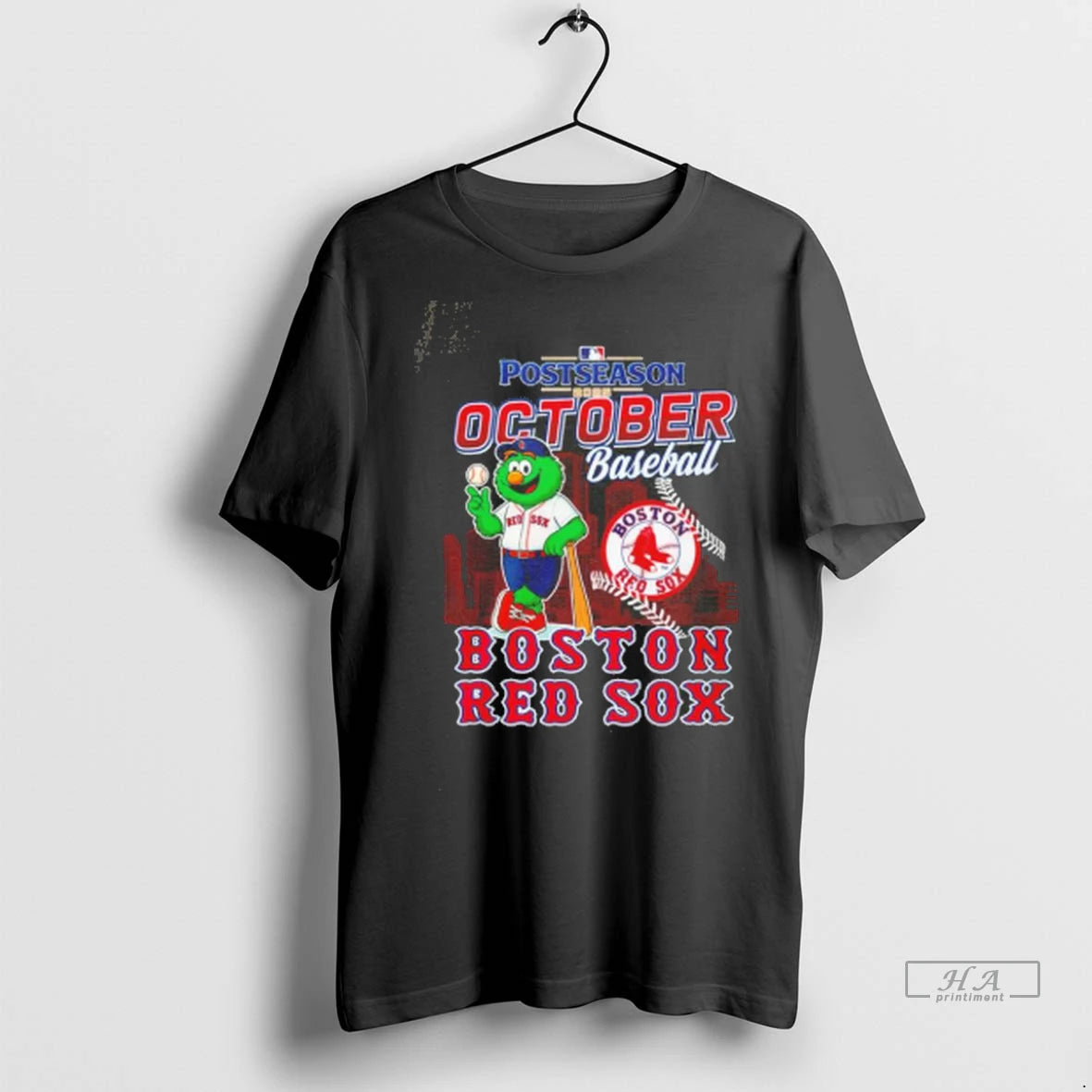 Official Boston Red Sox October Baseball Postseason 2025 Mascot Tee Tshirts Sweater