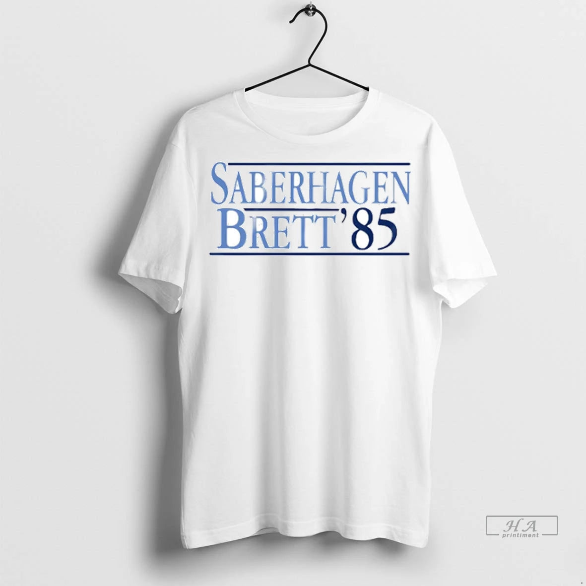 Official Bret Saberhagen And George Brett 85 Teammates Kc Royals Tshirts Sweater
