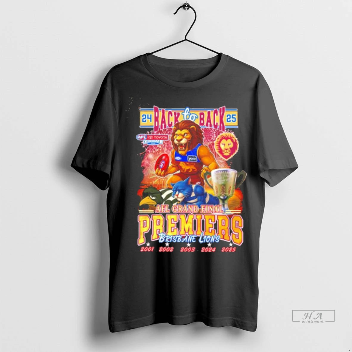Official Brisbane Lions 2025 Afl Grand Final Premiers Back To Back Tee Tshirts Sweater