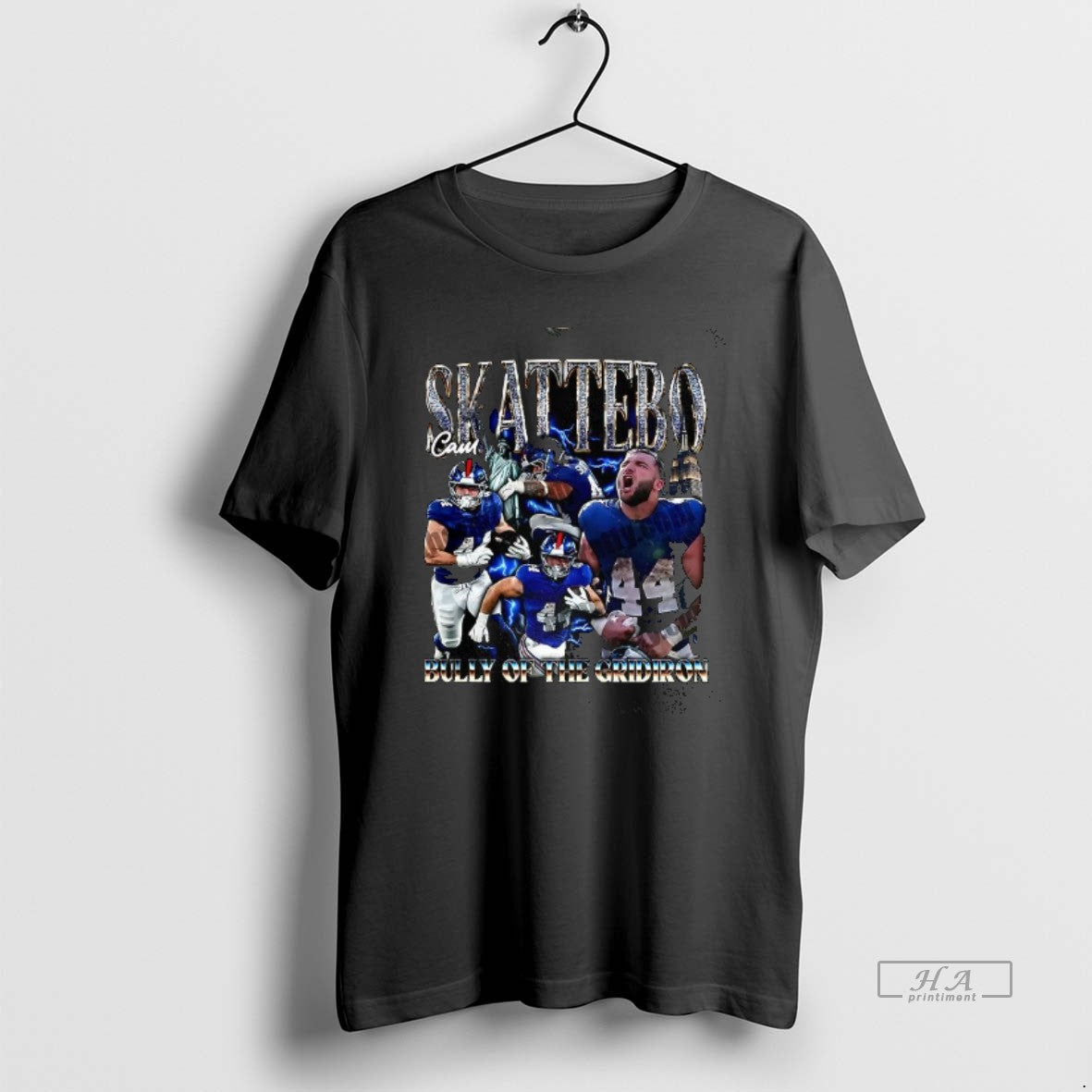 Official Cam Skattebo New York Giants Football Gameday Bully Of The Gridiron Graphic