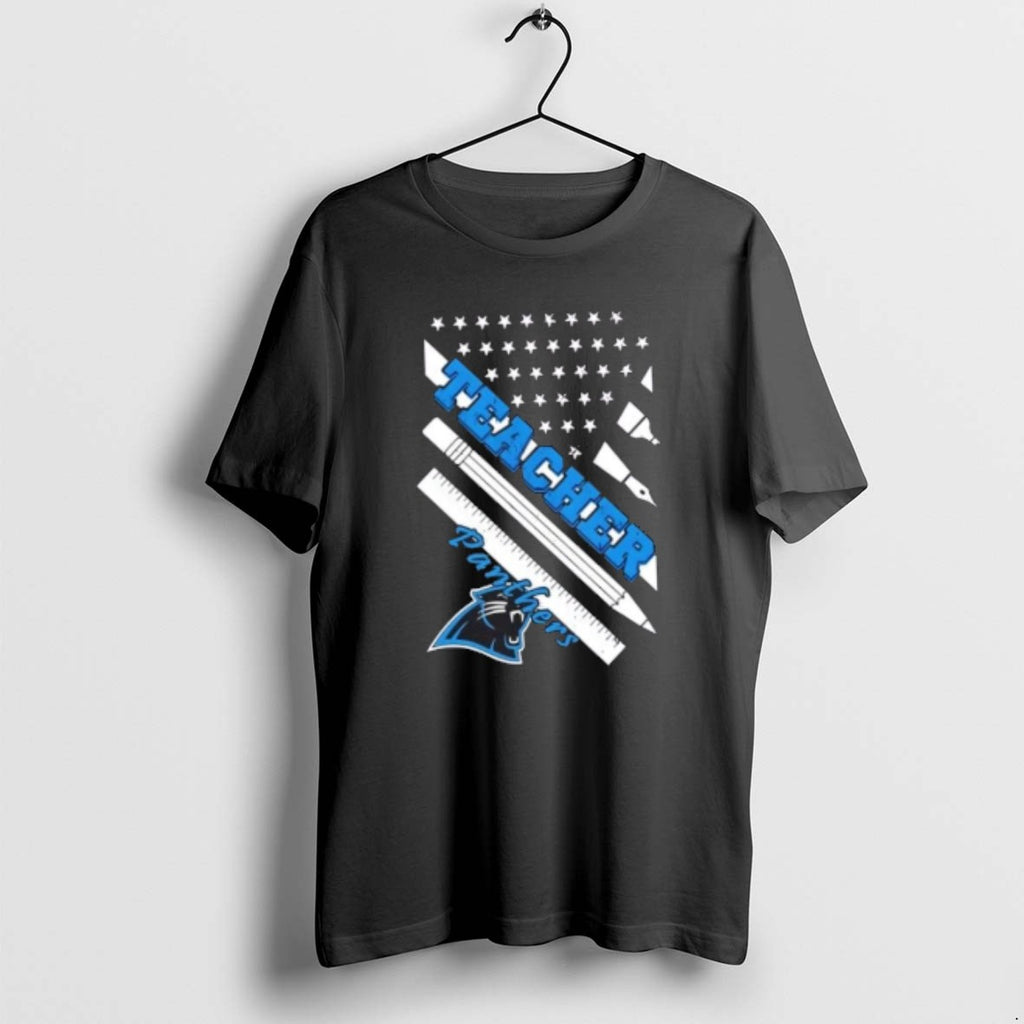 Official Carolina Panthers Football X Teacher American Flag