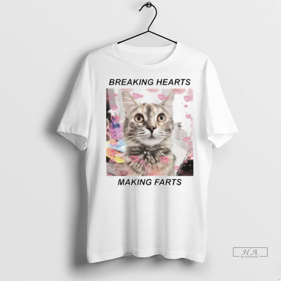Official Cat Breaking Hearts Making Farts Ladies Tshirts Sweater