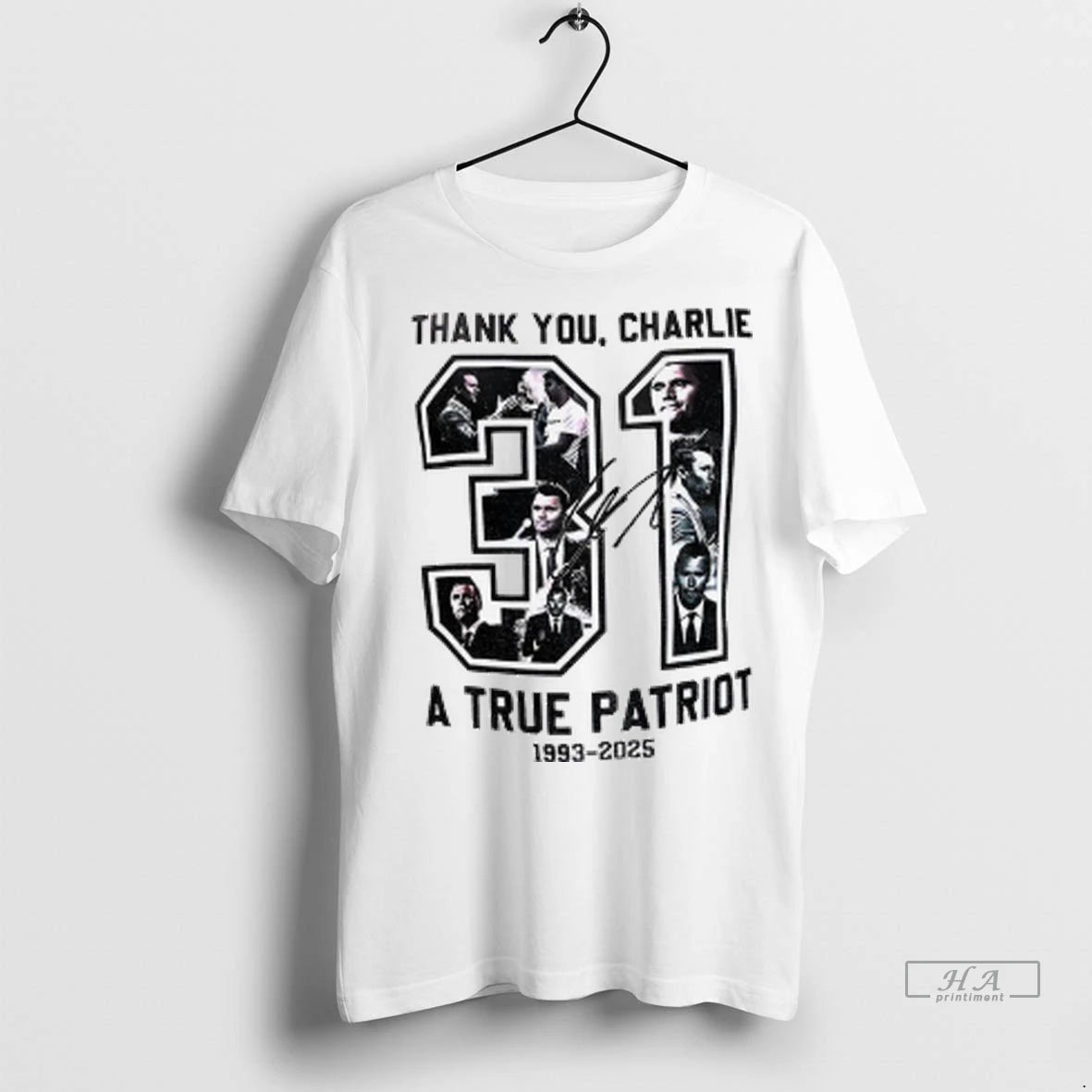 Official Charlie Kirk 31 Usa Freedom A True Patriot Signature Tshirts Sweater