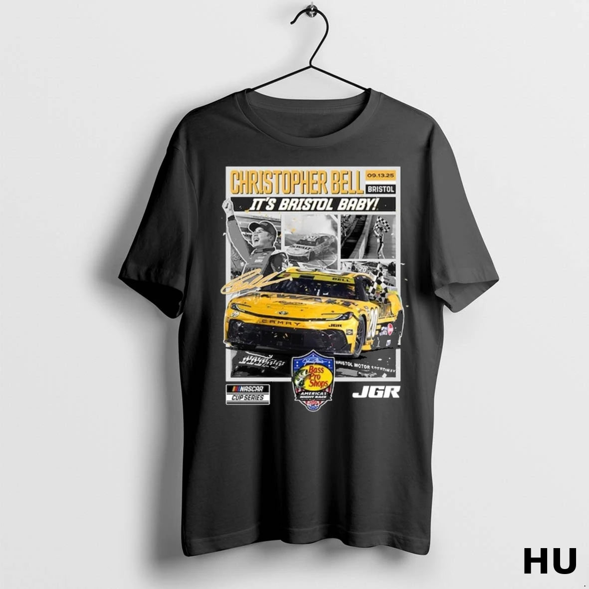 Official Checkered Flag Sports Charcoal Christopher Bell Night Race Race Winner Nascar Cup Series 2025