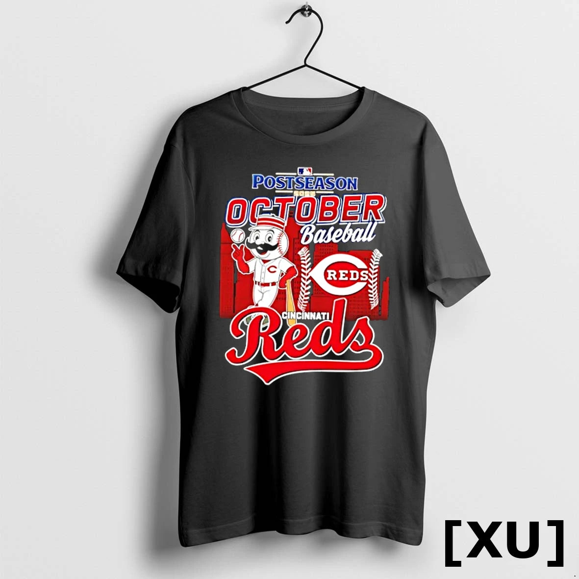 Official Cincinnati Reds Postseason 2025 October Baseball Mascot Skyline Tshirts Sweater