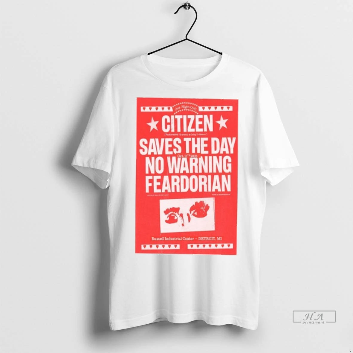 Official Citizen Saves The Day No Warning Feardorian Detroit Mi October 11 2025 Tshirts Sweater