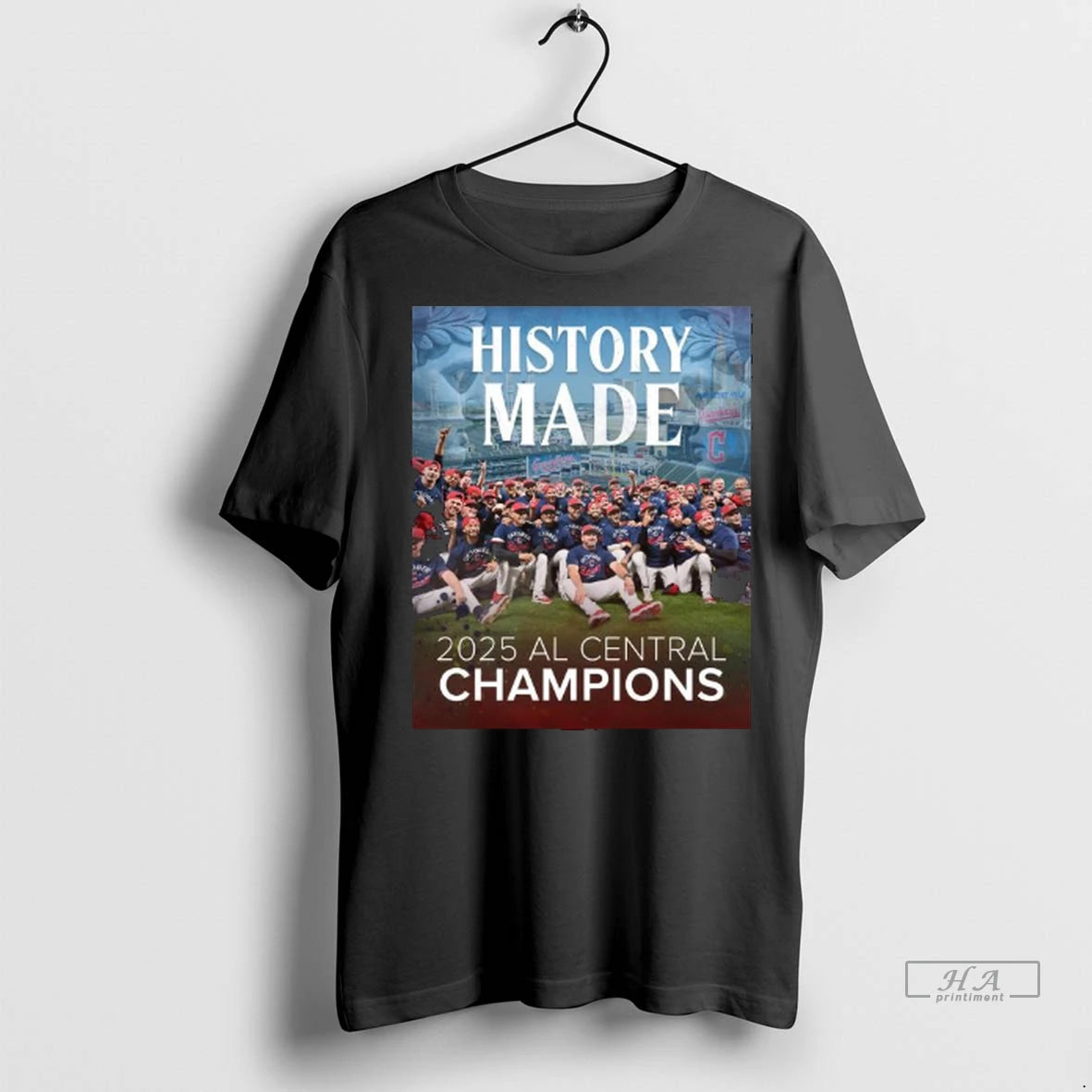 Official Cleveland Guardians History Made 2025 Al Central Champions 2025 Long Sleve Tshirts Sweater